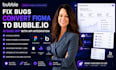 fix bugs, convert figma design to bubble io ai saas app with API integration