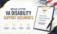 help draft and format VA disability support documents
