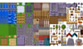 create pixel art tileset, top down map tileset, indie game assets and props