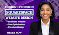 build sqaurespace website design, redesign squarespace website development