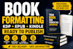 do book formatting and layout design, epub formatting, ebook conversion