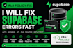 fix any error in your supabase website