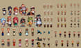 create custom pixel game character sprite, animated sprite sheets in 8bit, 6bit