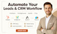 setup hubspot, zoho crm gohighlevel apollo io clay com automation