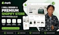 build a premium shopify website with modern UI UX design
