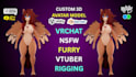 make vtuber avatar for vseeface, vrchat, animaze, nsfw furry model and rigging