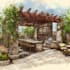 design backyard landscape, garden, pool, patio, pergola