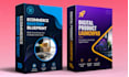 create premium software box mockup, packaging and label design