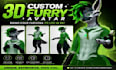 create a custom furry avatar, vrchat avatar, vrc avatar, vr character