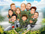 draw funny cartoon illustration