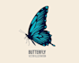 create an elegant butterfly logo design