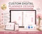 design editable etsy digital planner, hyperlinked goodnotes journal, printable