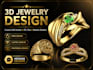 design 3d jewelry cad model stl file and realistic rendering