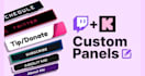 create custom twitch panels overlays and stream graphics