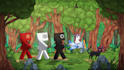 create loop animated walking screen for stream brb, starting soon, stream end