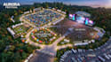 design detailed 3d isometric event map, festival layout, map illustration