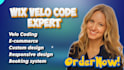 setup your wix website using wix velo code, wix code database, wix studio expert
