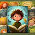 create a professional childrens book cover illustration