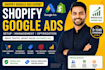 create and manage high converting shopify google ads campaigns for industry