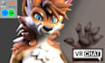 custom furry vrchat avatar 3d fursona vtuber model with quest PC optimization