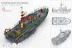 create 3d ship model, custom boat hull design 3d printable cad model vessel