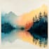 draw a watercolor landscape illustration