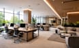 do office showroom workspace commercial interior 3d rendering