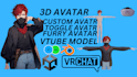 create custon furry vrchat or vtuber avatar for you