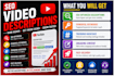 write SEO optimized video descriptions