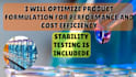 optimize product formulation for performance and cost efficiency