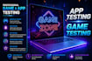 provide game testing testers steam playtest gameplay qa testing app review