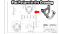 create sheet metal design, dxf files, flat pattern and production drawings