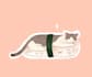 draw a cute portrait of your cat as a food