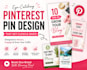 create modern pinterest pins design