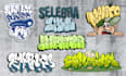 writing your name on real wall with spray paint