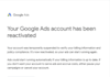 fix google ads account suspension, ads disapproval, verification, policy error