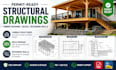design timber trailer structure, deck drawing and retaining wall plan
