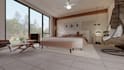 design a minimalist 3d luxury interior bedroom spaces