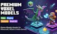 create custom minecraft model asset mob skin in voxel art style using blockbenc