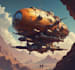 draw custom spaceship sci fi steampunk nft