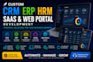 develop custom erp crm hrm saas web portal database system automation software