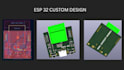 design a custom esp32 or arduino pcb board with schematic and gerber files