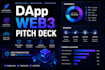 create dapp web3 presentation design blockchain startup pitch design