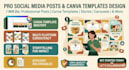 design professional social media posts and canva tamplates