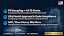 provide california pe structural engineering review and stamp
