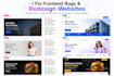 fix frontend bugs and redesign your website professionally
