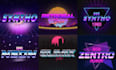 create synthwave retro neon 80s vintage logo design