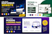create responsive landing page using HTML CSS bootstrap