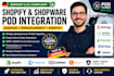 integrate spreadconnect pod dropshipping shopify gdpr fix printify shirtee api
