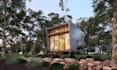 design modern tiny house with realistic 3d render